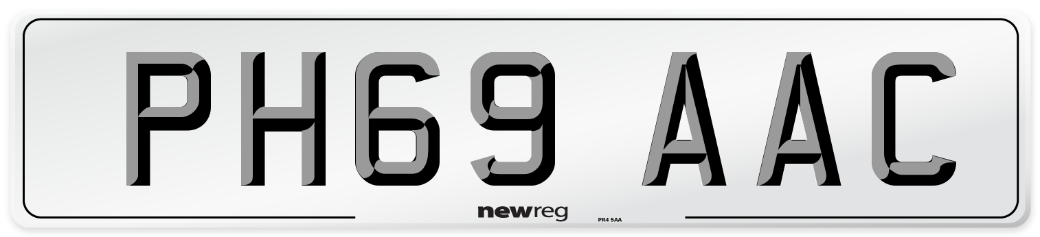 PH69 AAC Number Plate from New Reg